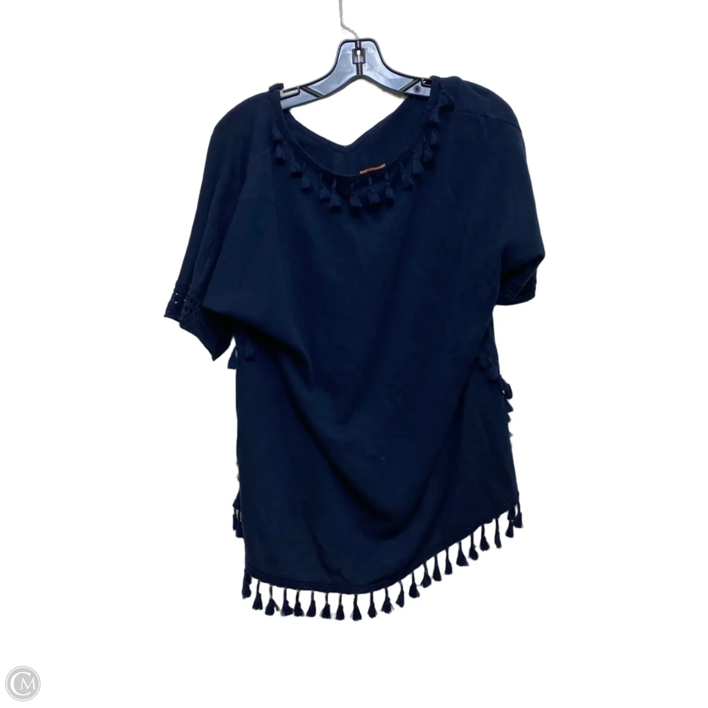 Top Short Sleeve By Chicos In Navy, Size: L