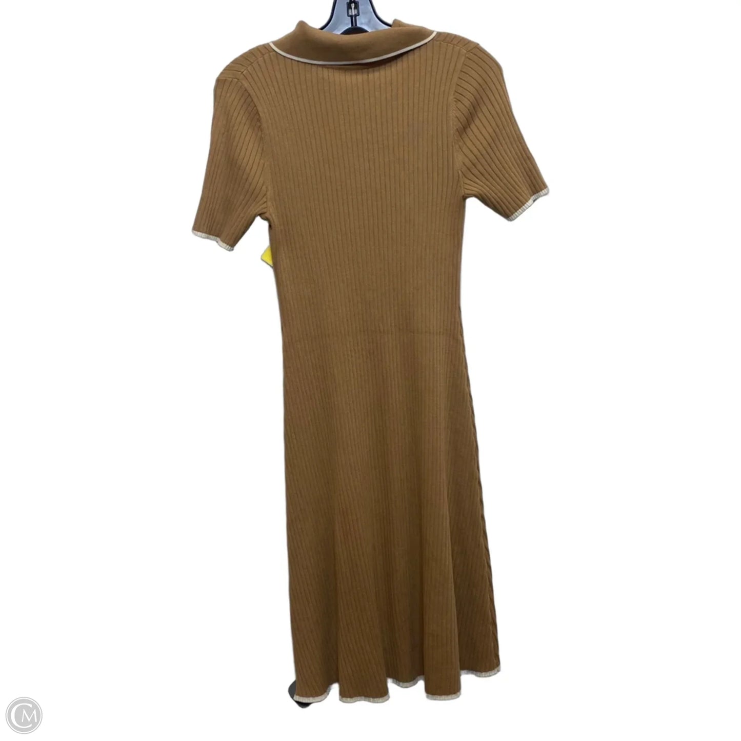 Dress Casual Midi By Merokeety In Brown, Size: M