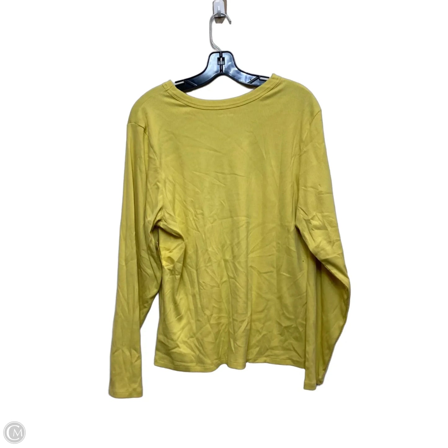 Top Long Sleeve Basic By Old Navy In Yellow, Size: 3x
