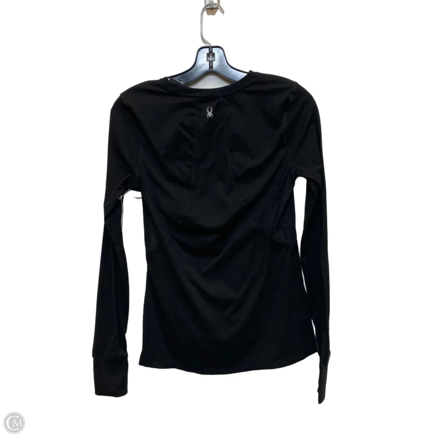 Athletic Top Long Sleeve Crewneck By Spyder In Black, Size: S