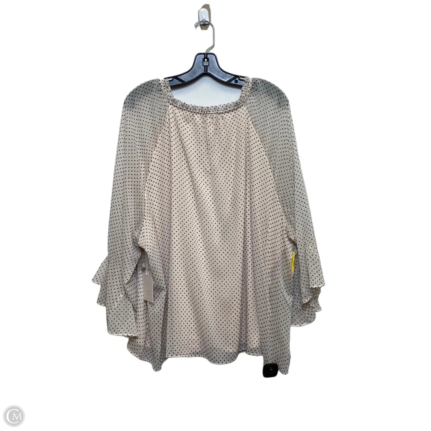 Top Long Sleeve By Lc Lauren Conrad In Black & Pink, Size: 3x