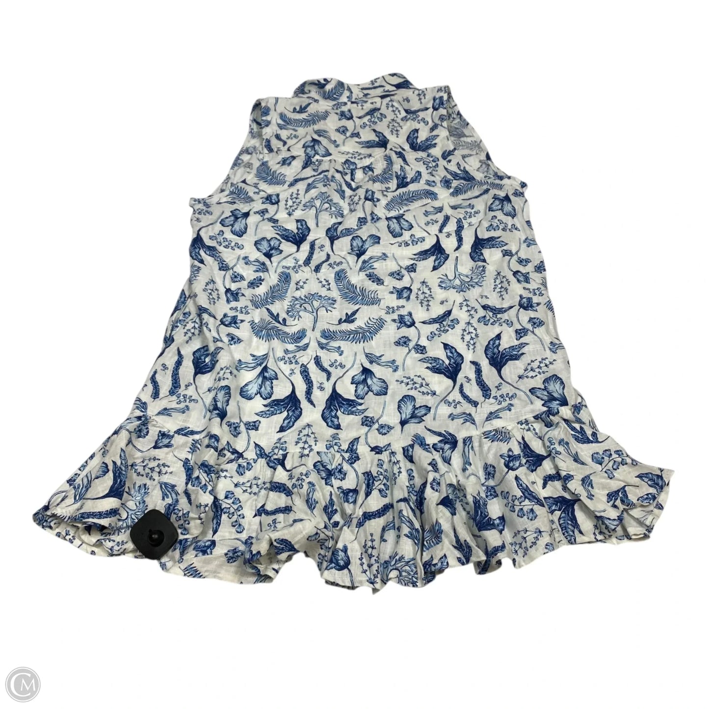 Dress Casual Short By Elan In Blue & White, Size: S