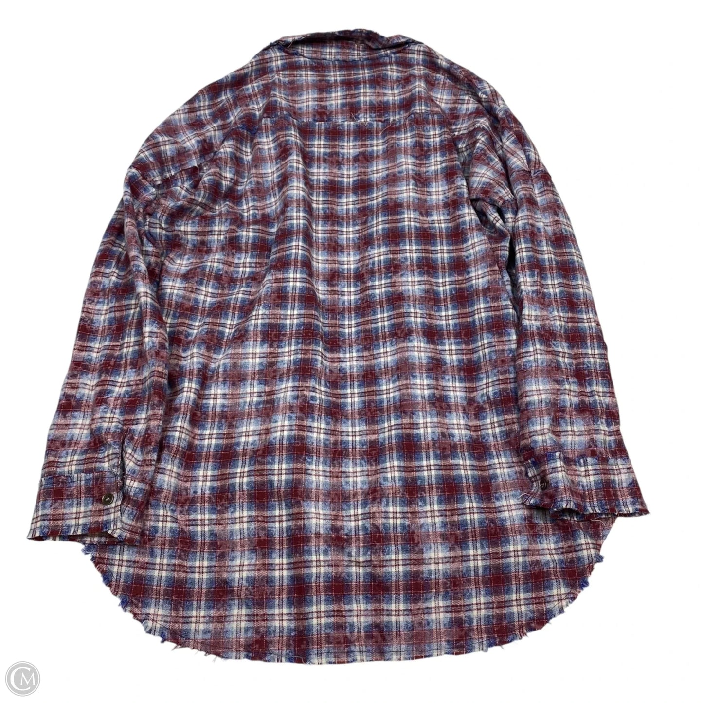 Top Long Sleeve By La Miel In Blue & Red, Size: L