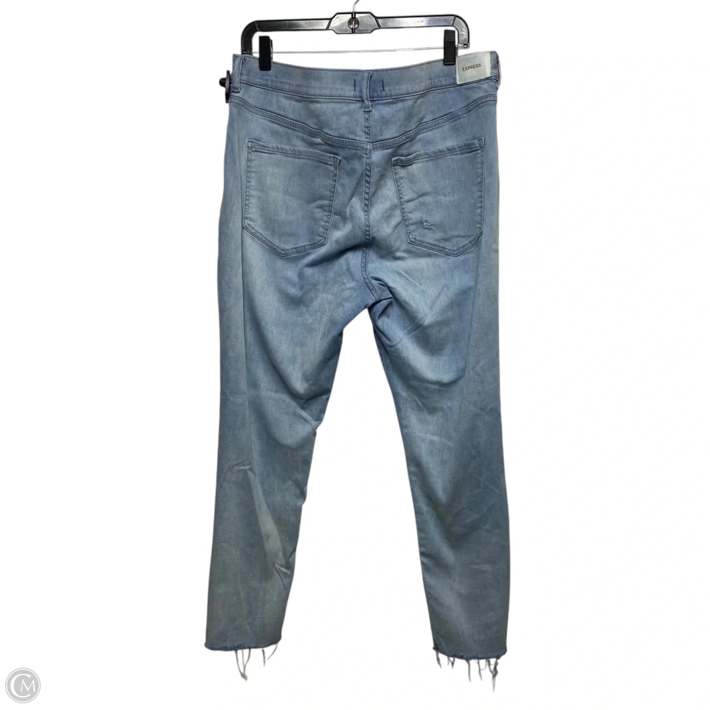 Jeans Skinny By Express In Blue Denim, Size: 16