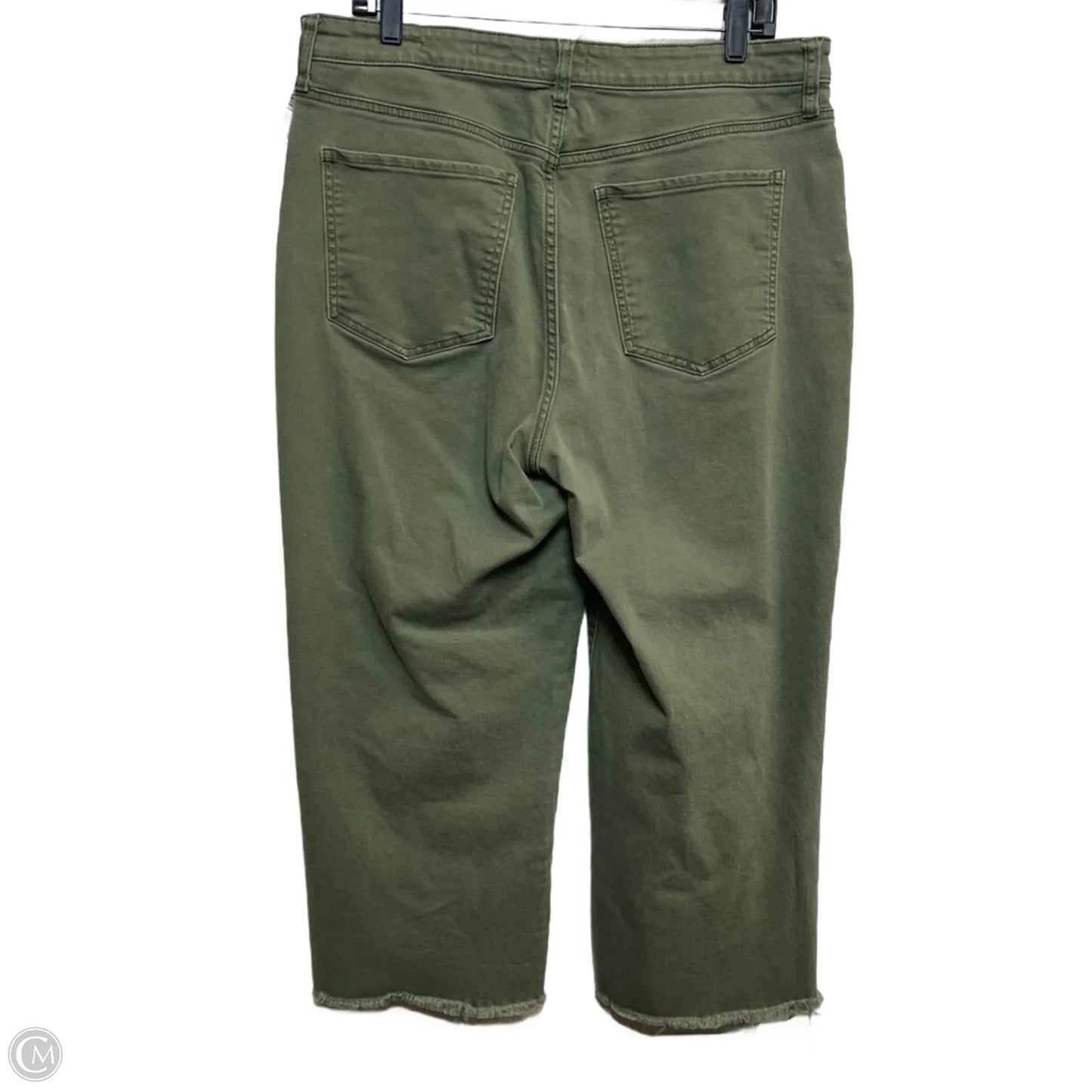 Jeans Wide Leg By Wonderly In Green Denim, Size: 14