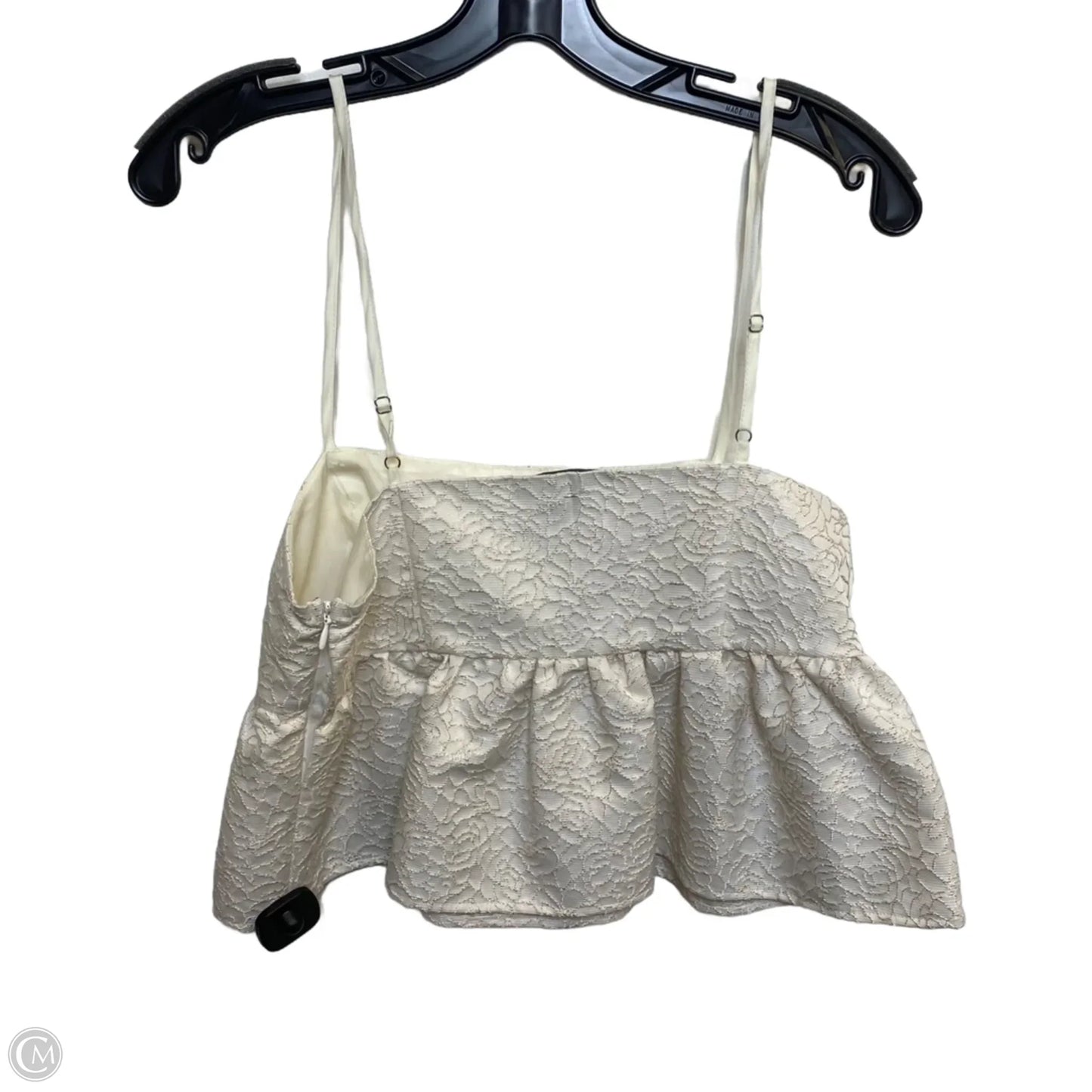 Top Sleeveless By Forever 21 In Cream, Size: M