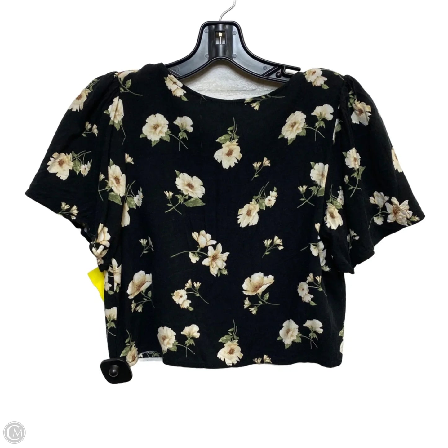 Top Short Sleeve By Forever 21 In Black, Size: S