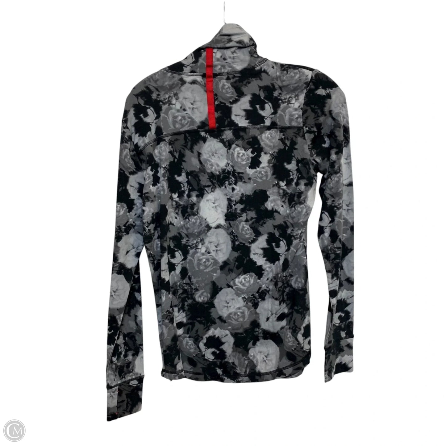 Athletic Top Long Sleeve Collar By Talbots In Black & Grey, Size: S