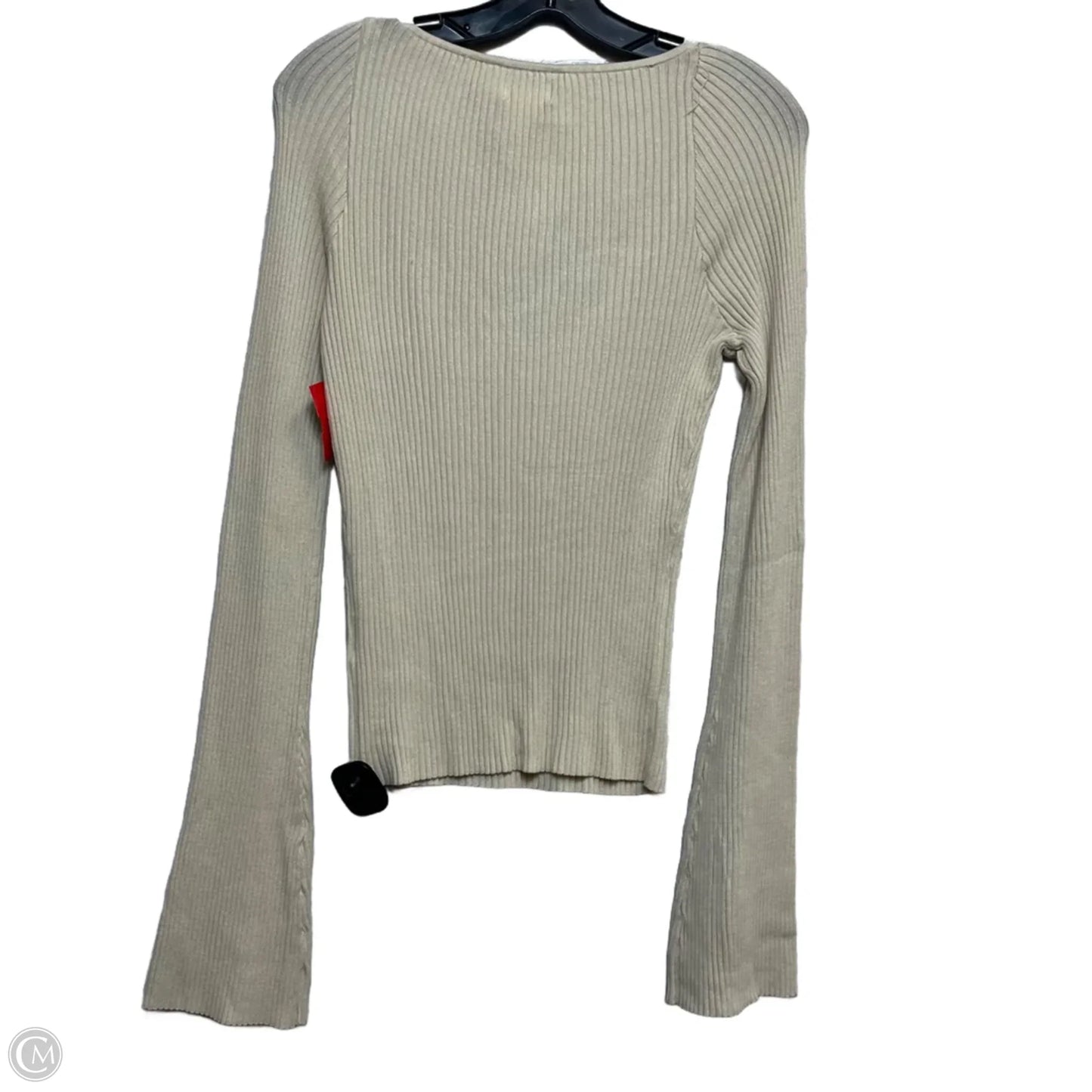 Top Long Sleeve By H&m In Cream, Size: L