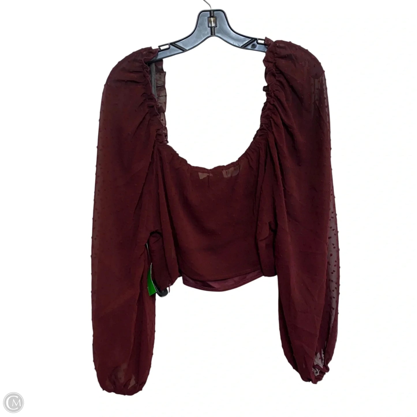 Top Long Sleeve By Loness In Red, Size: 3x