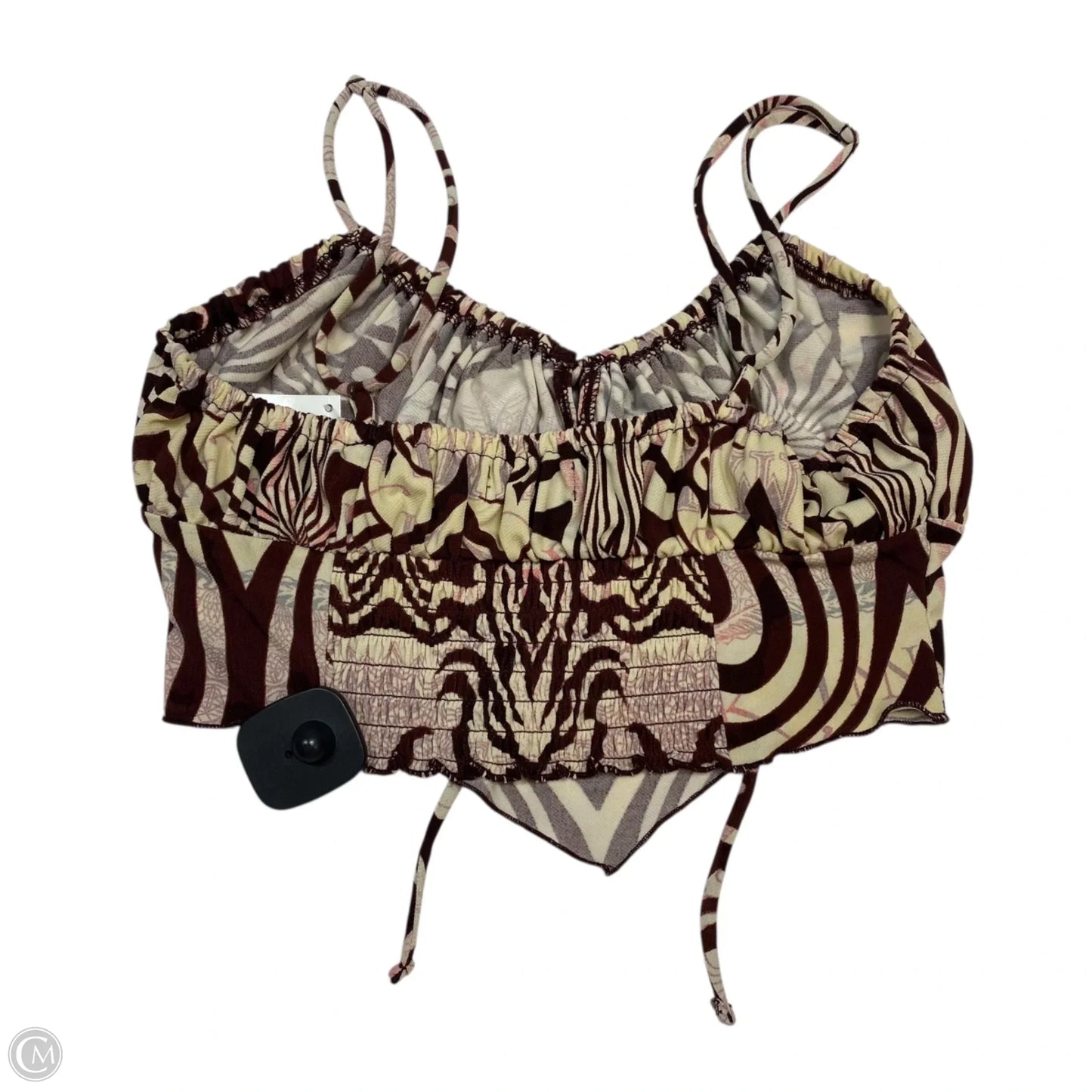 Top Sleeveless By Urban Outfitters In Brown & Cream, Size: M