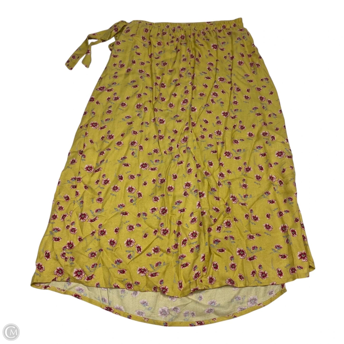Skirt Midi By Urban Romantics In Pink & Yellow, Size: L