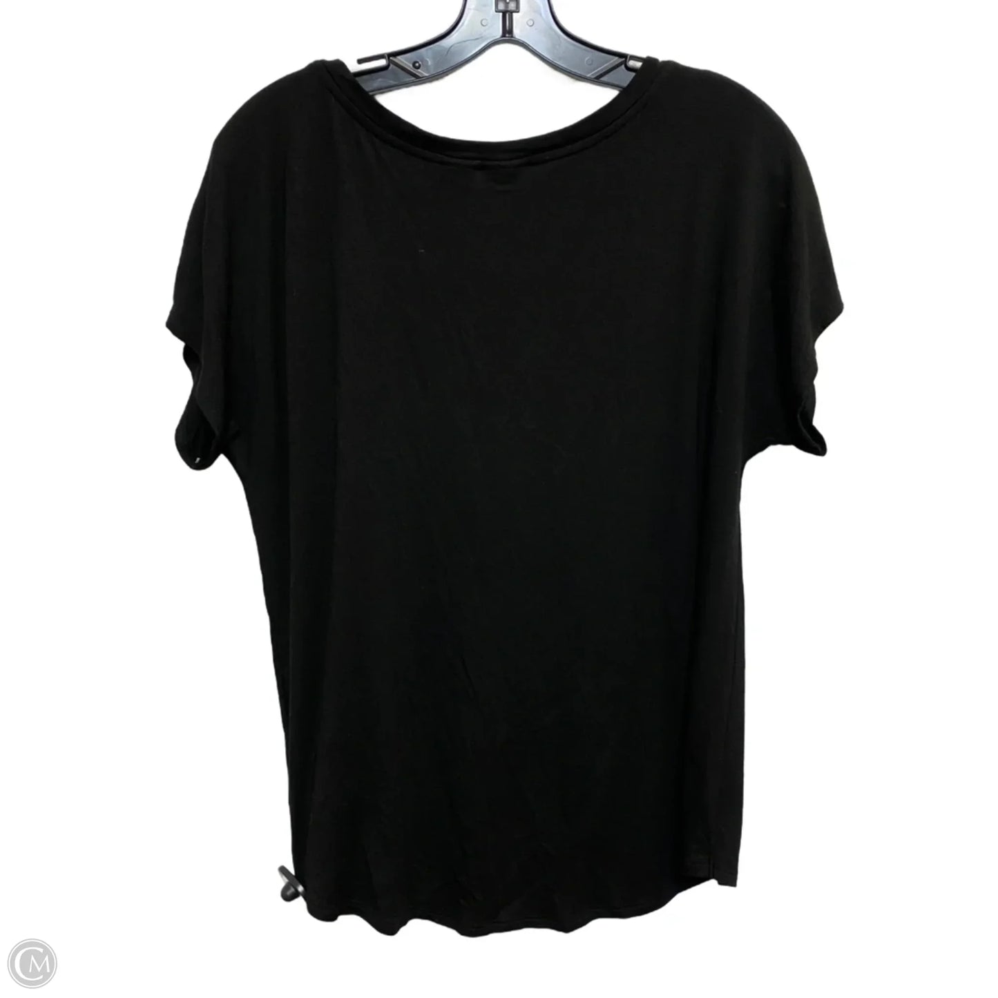Top Short Sleeve Basic By Max Studio In Black, Size: M