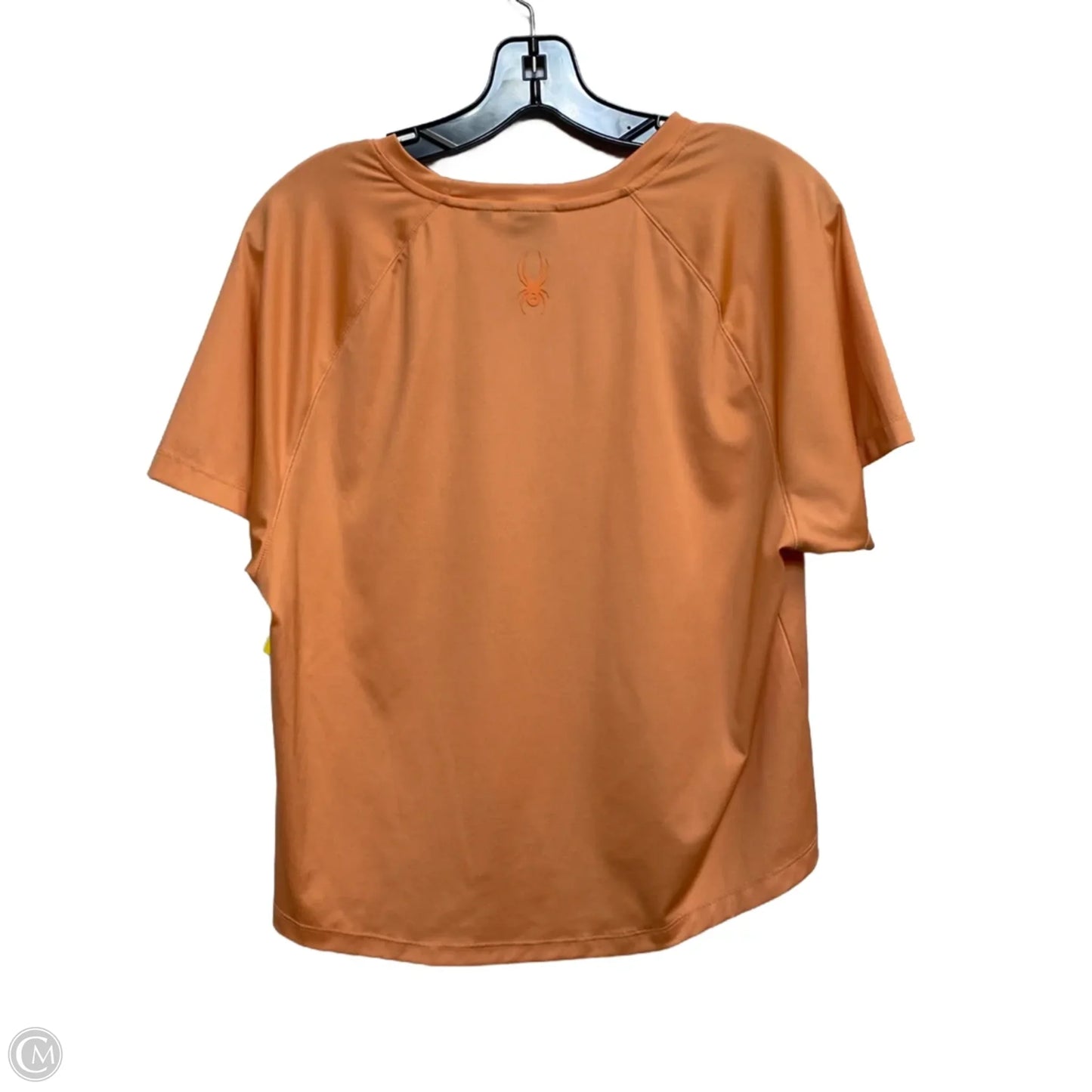 Athletic Top Short Sleeve By Spyder In Orange, Size: L