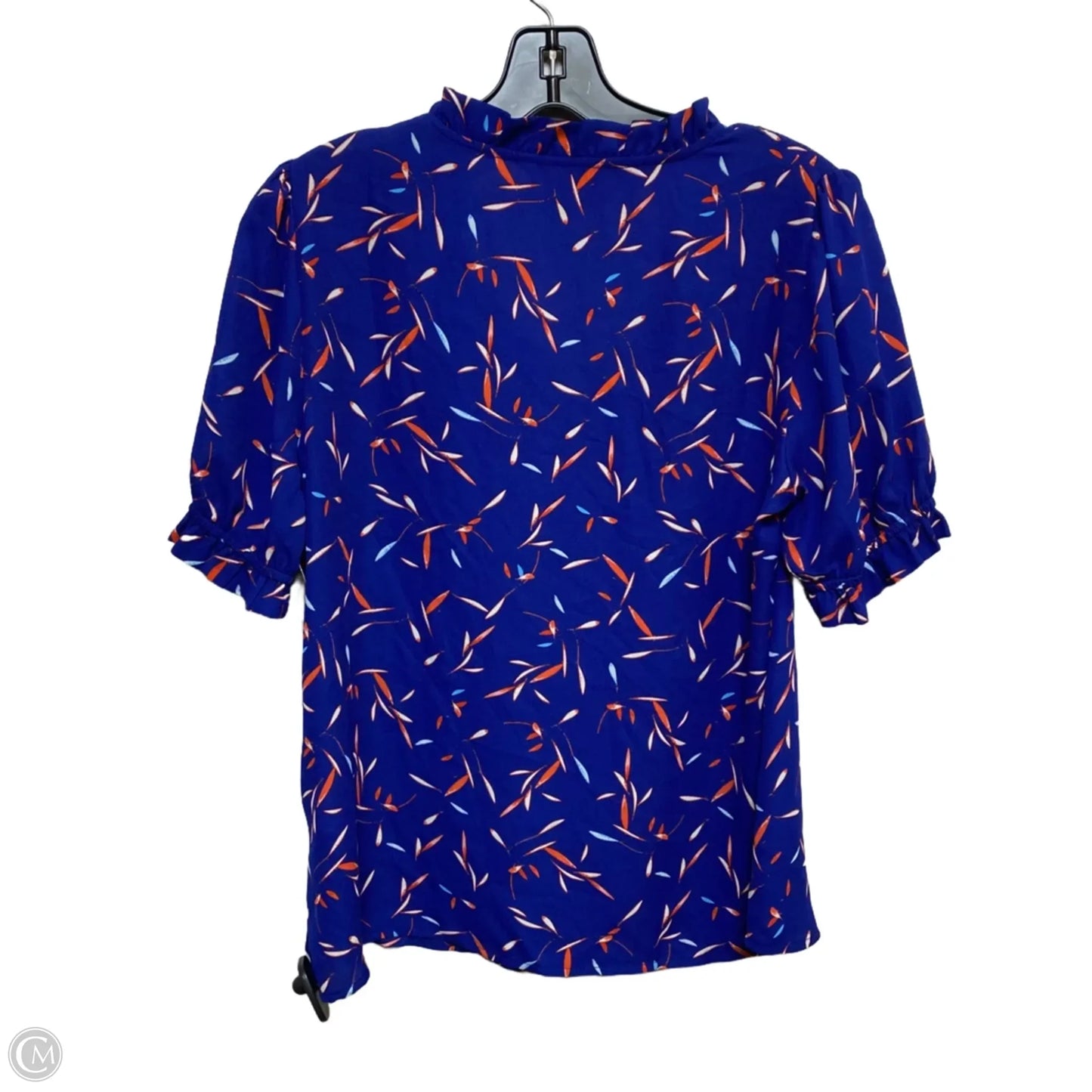 Top Short Sleeve By Banana Republic In Blue & Red, Size: S