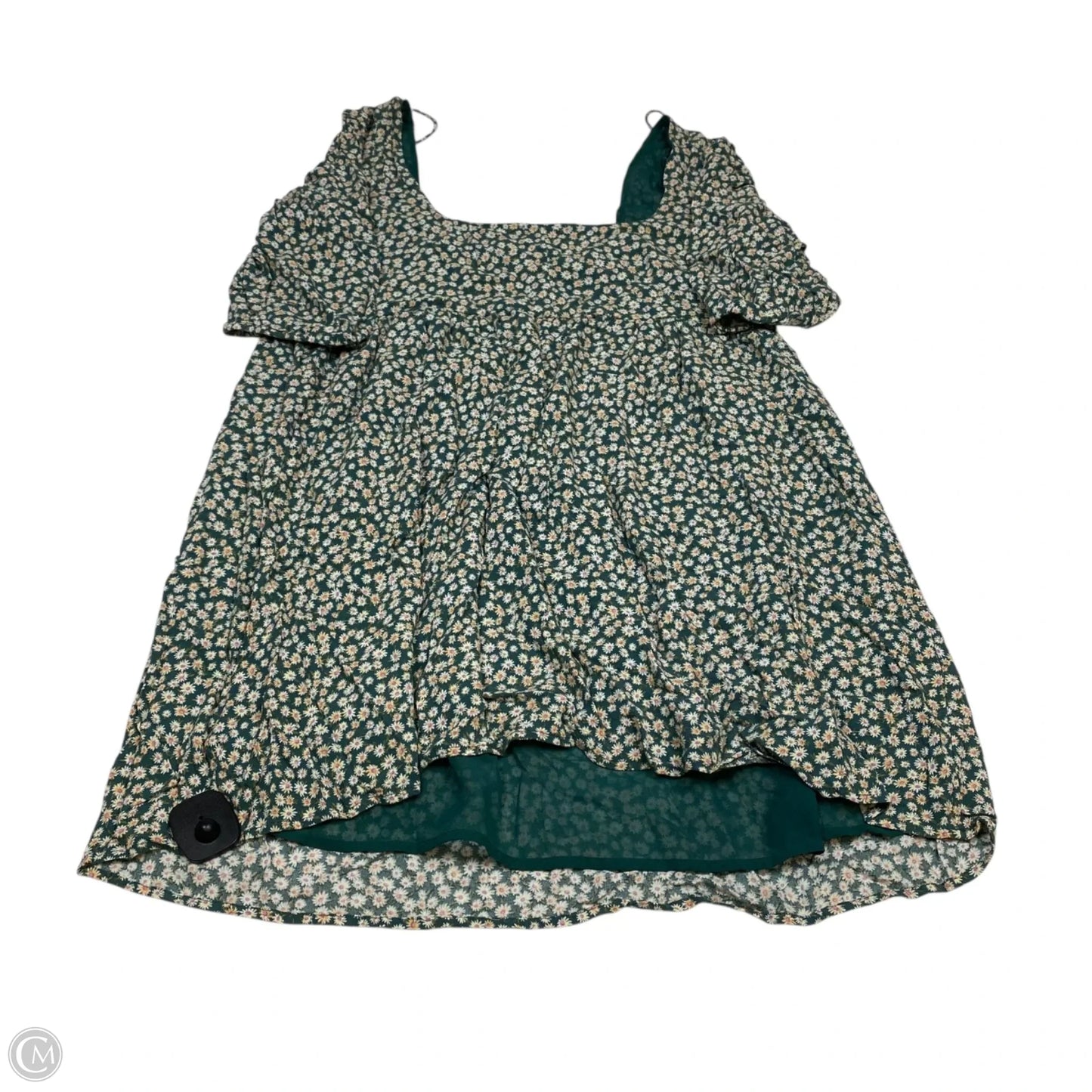 Dress Casual Short By American Eagle In Cream & Green, Size: Xl