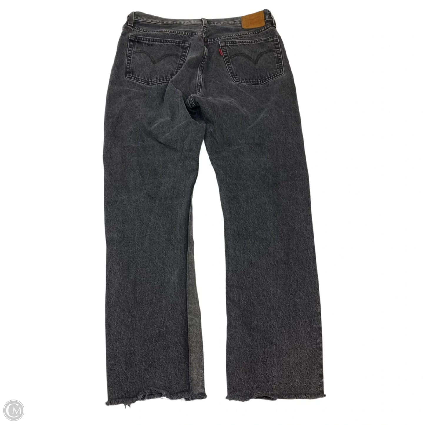 Jeans Straight By Levis In Grey Denim, Size: 14