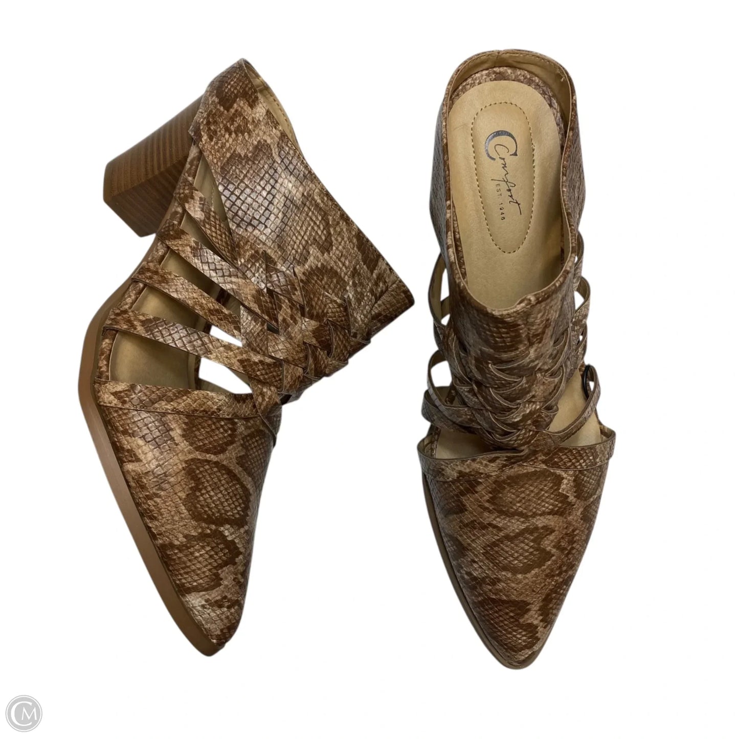 Shoes Heels Block By Cato In Brown, Size: 11