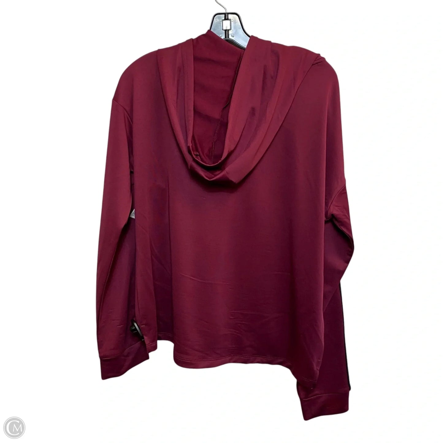 Athletic Top Long Sleeve Hoodie By Pro Player In Maroon, Size: L