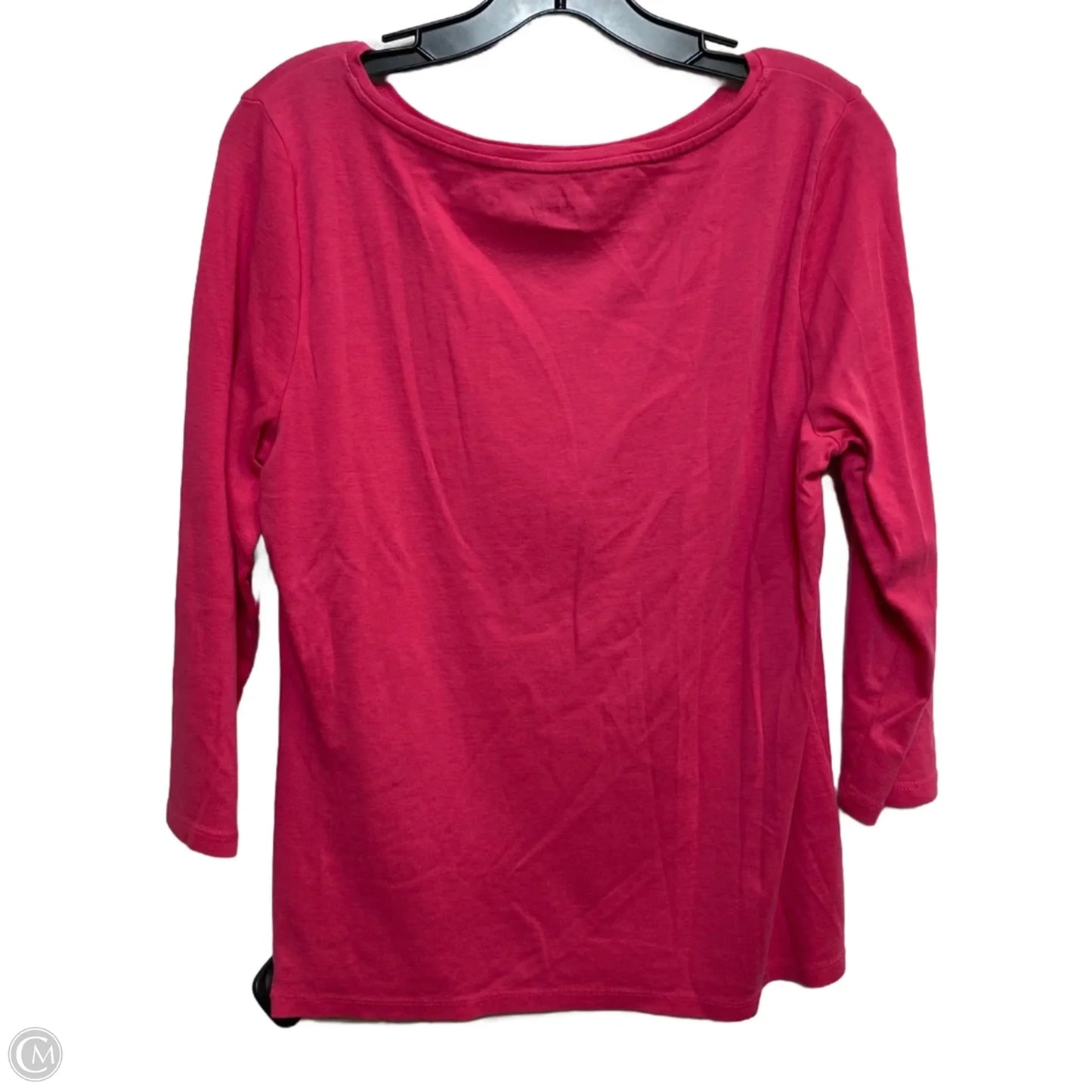 Top 3/4 Sleeve Basic By Talbots In Pink, Size: M