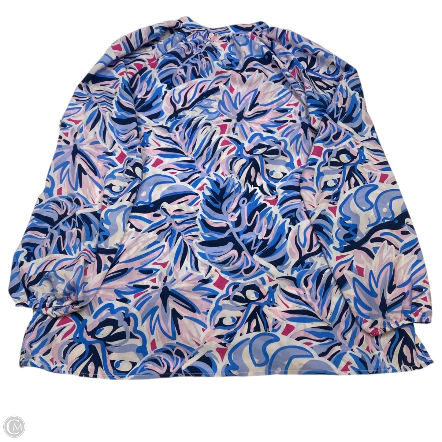 Top Long Sleeve By Simply Southern In Blue & Pink, Size: M