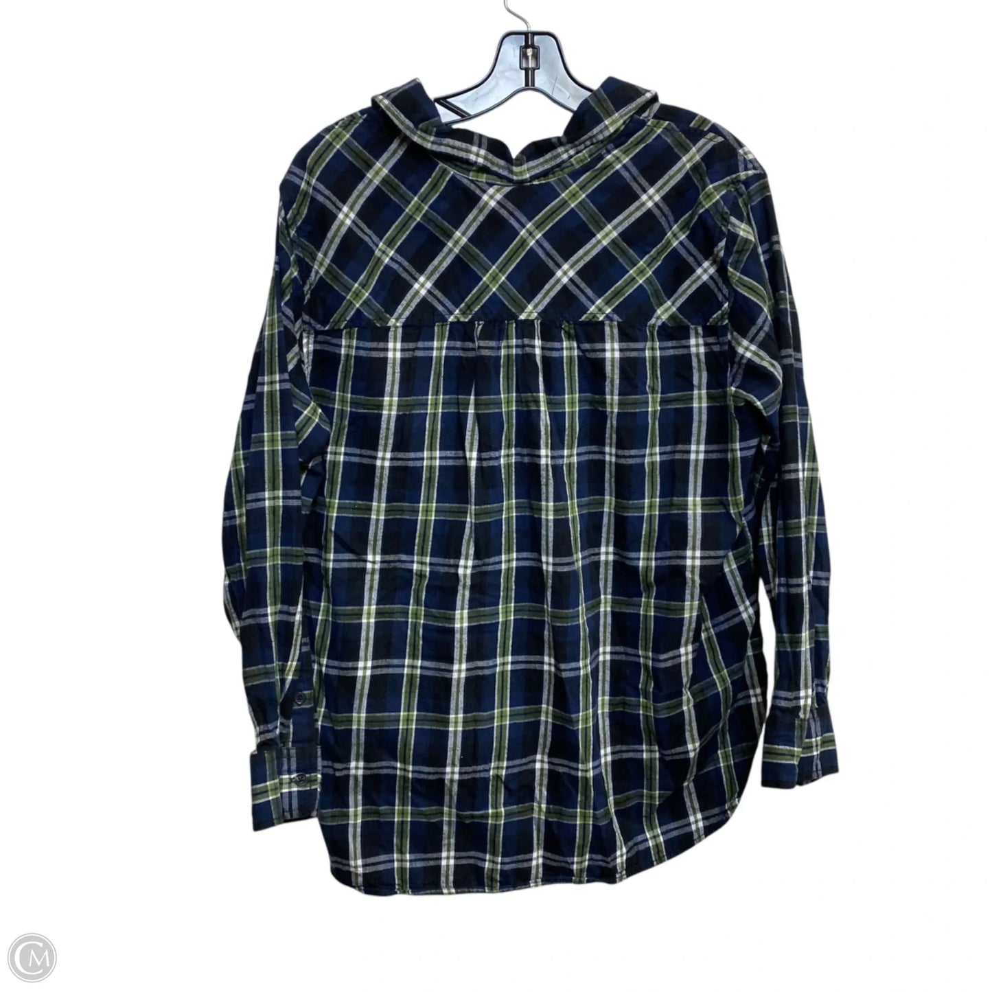 Top Long Sleeve By Time And Tru In Blue & Green, Size: Xl