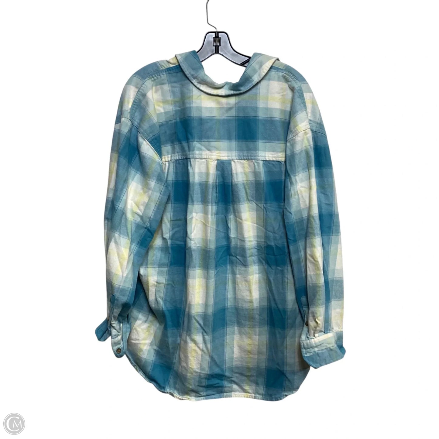 Top Long Sleeve By Universal Thread In Blue & Yellow, Size: Xxl