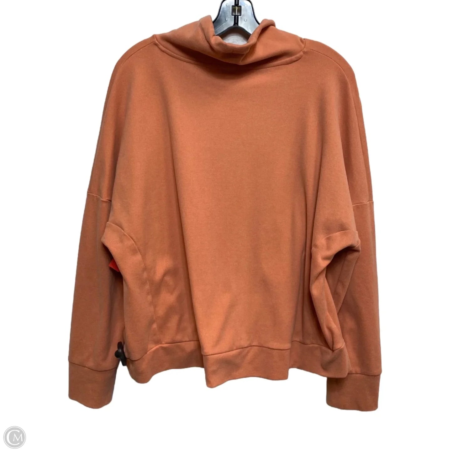 Athletic Top Long Sleeve Collar By Kyodan In Orange, Size: Xl