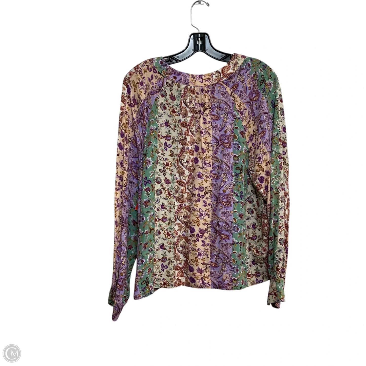 Top Long Sleeve By Loft In Multi-colored, Size: L
