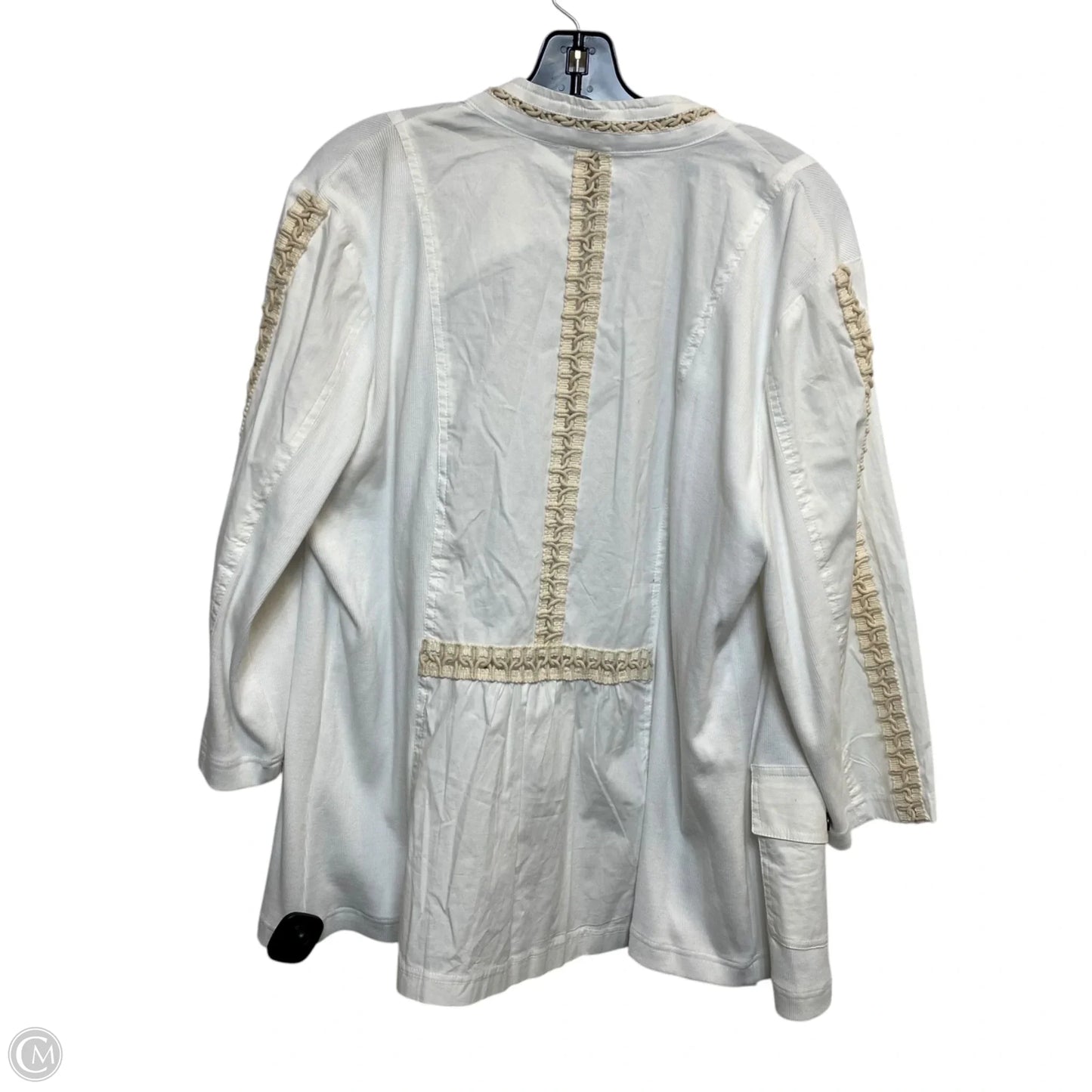 Jacket Utility By Zenergy By Chicos In Cream, Size: Xl