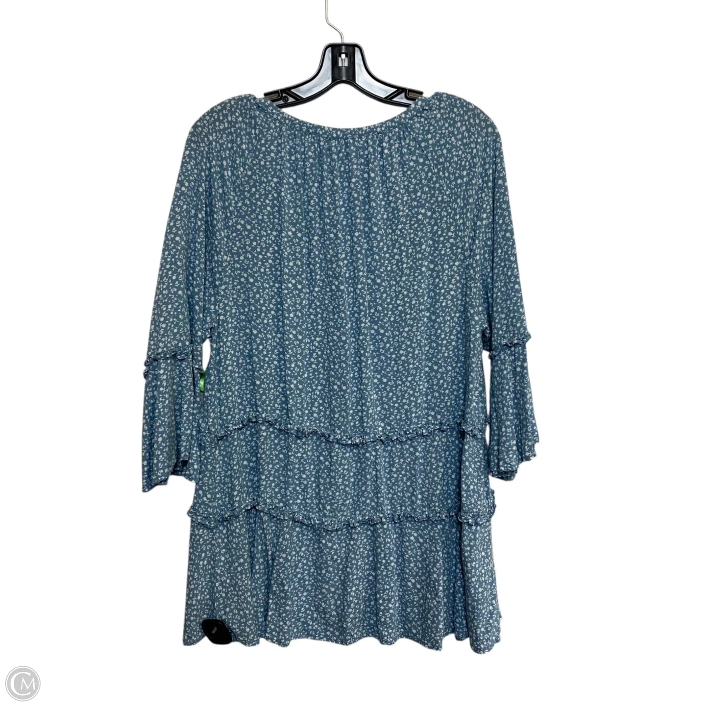 Top 3/4 Sleeve By Beachlunchlounge In Blue & White, Size: M