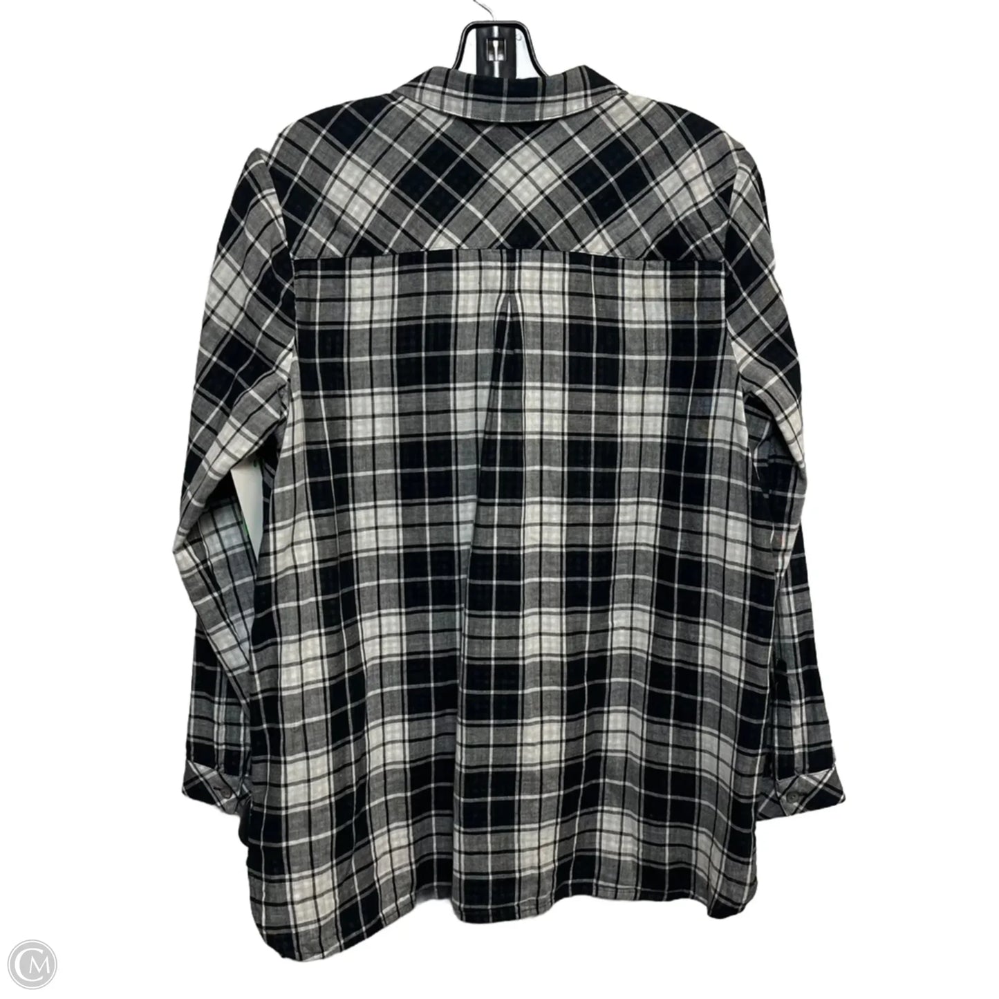 Top Long Sleeve By J. Jill In Black & White, Size: Mp