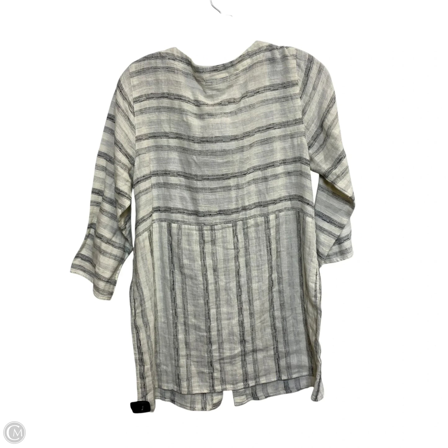 Top 3/4 Sleeve By J. Jill In Cream & Grey, Size: Sp