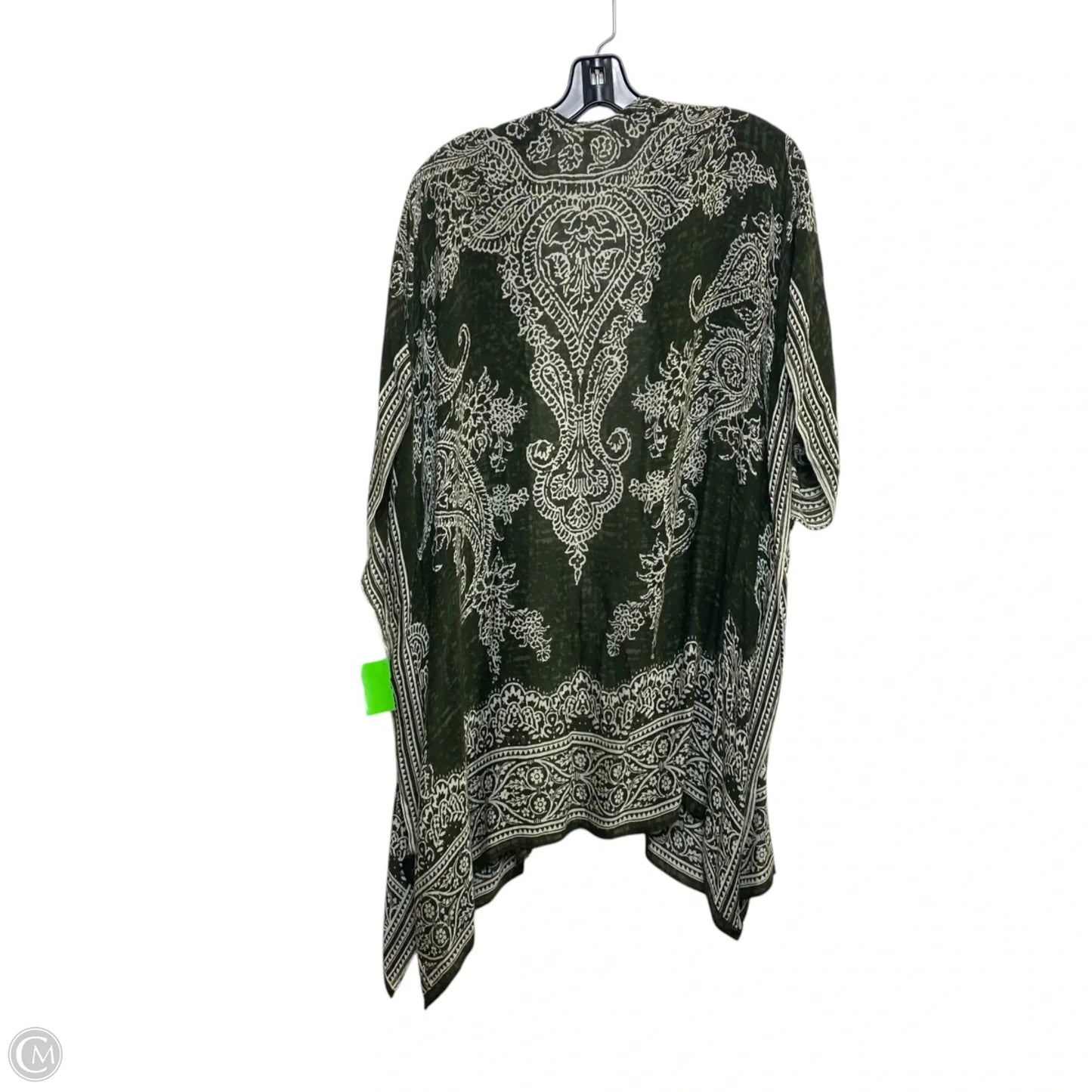 Kimono By Chicos In Cream & Green, Size: S