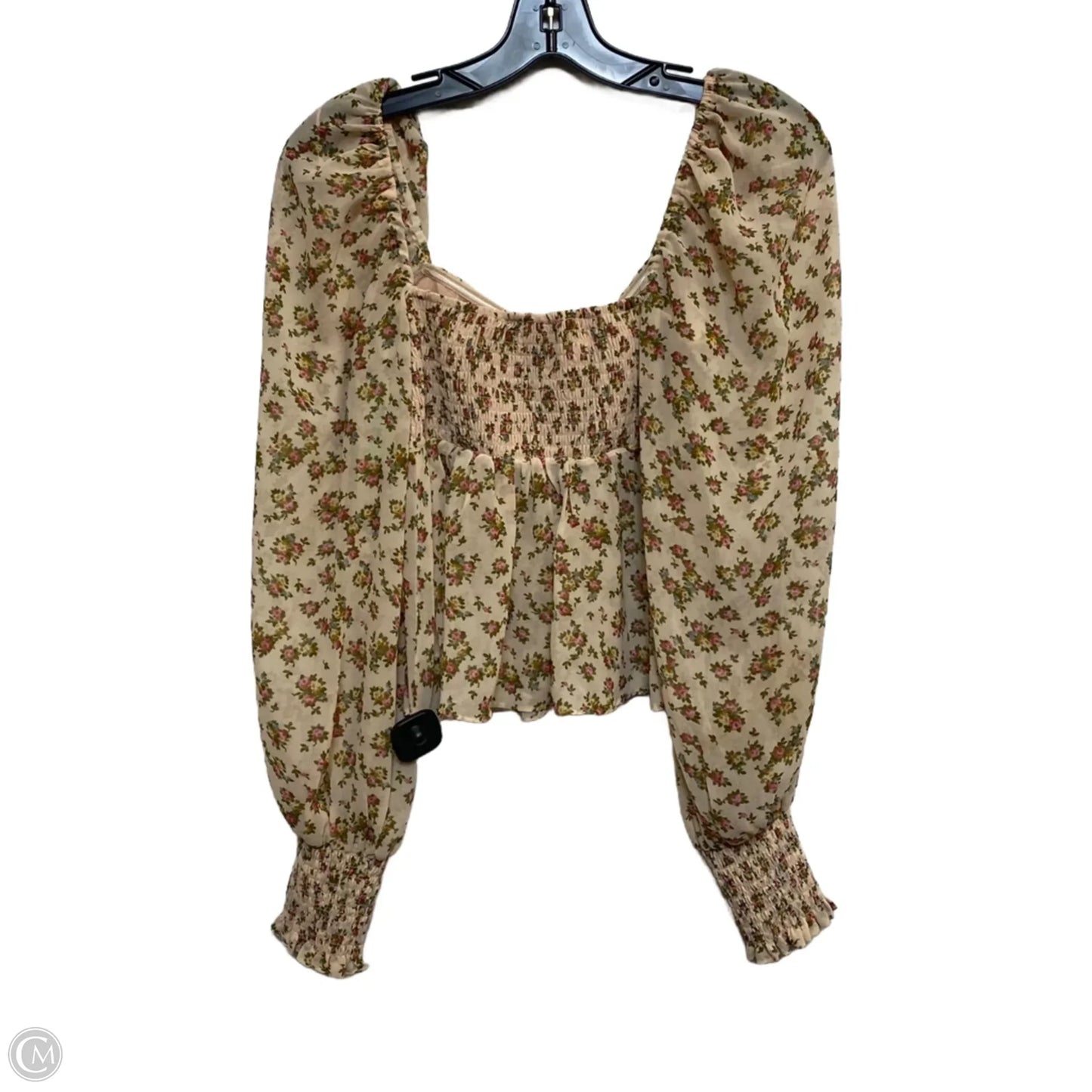 Top Long Sleeve By Vestique In Peach, Size: S