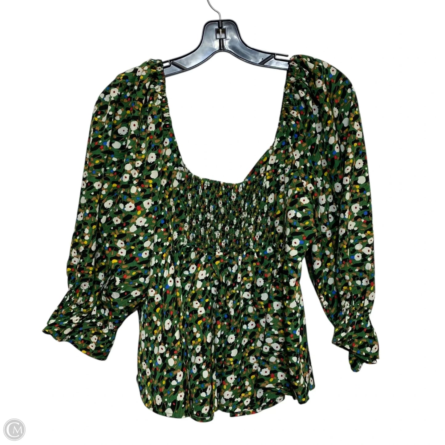 Top Long Sleeve By Entro In Green, Size: L