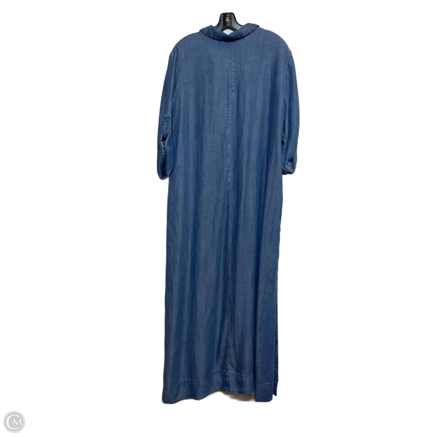 Dress Casual Maxi By Chicos In Blue Denim, Size: Xl