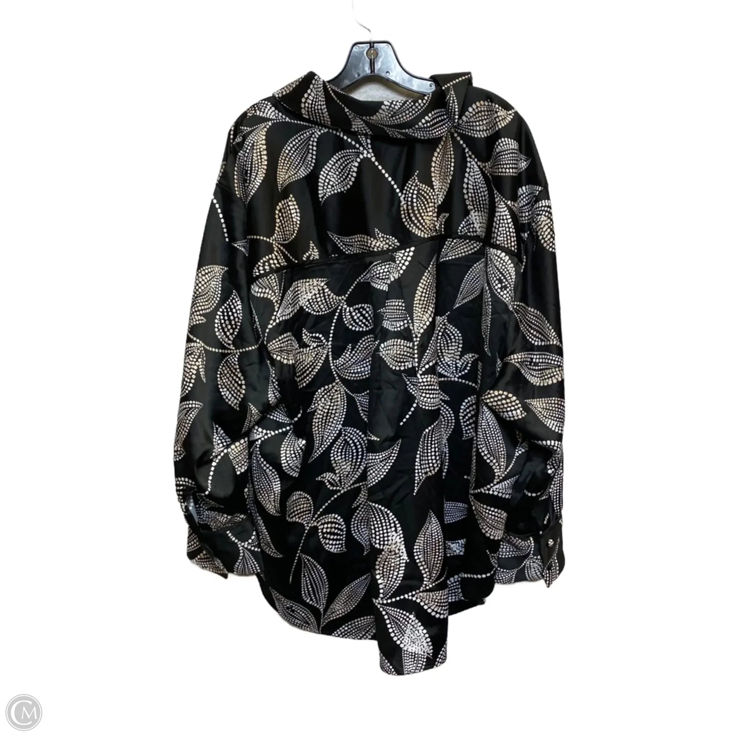 Blouse Long Sleeve By Lane Bryant In Black & White, Size: 4x