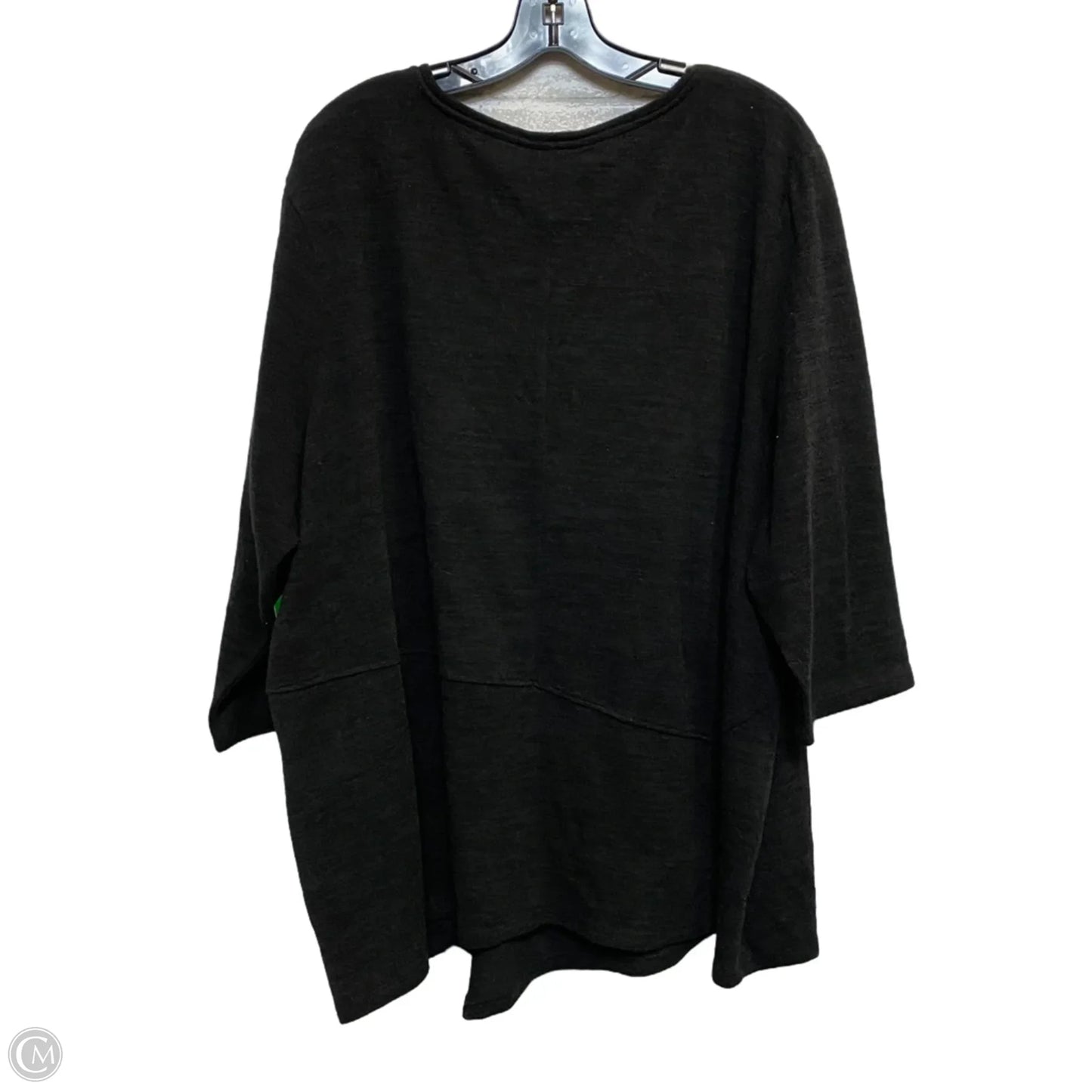 Top 3/4 Sleeve By Catherines In Grey, Size: 3x