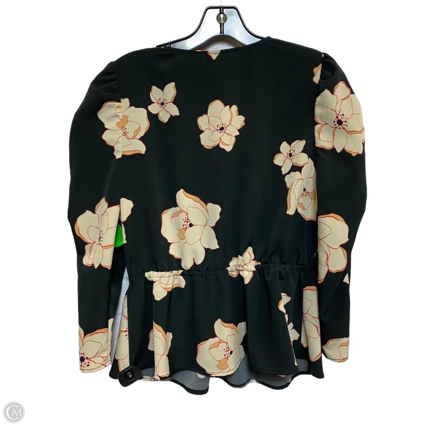 Top 3/4 Sleeve By Who What Wear In Black & Cream, Size: M