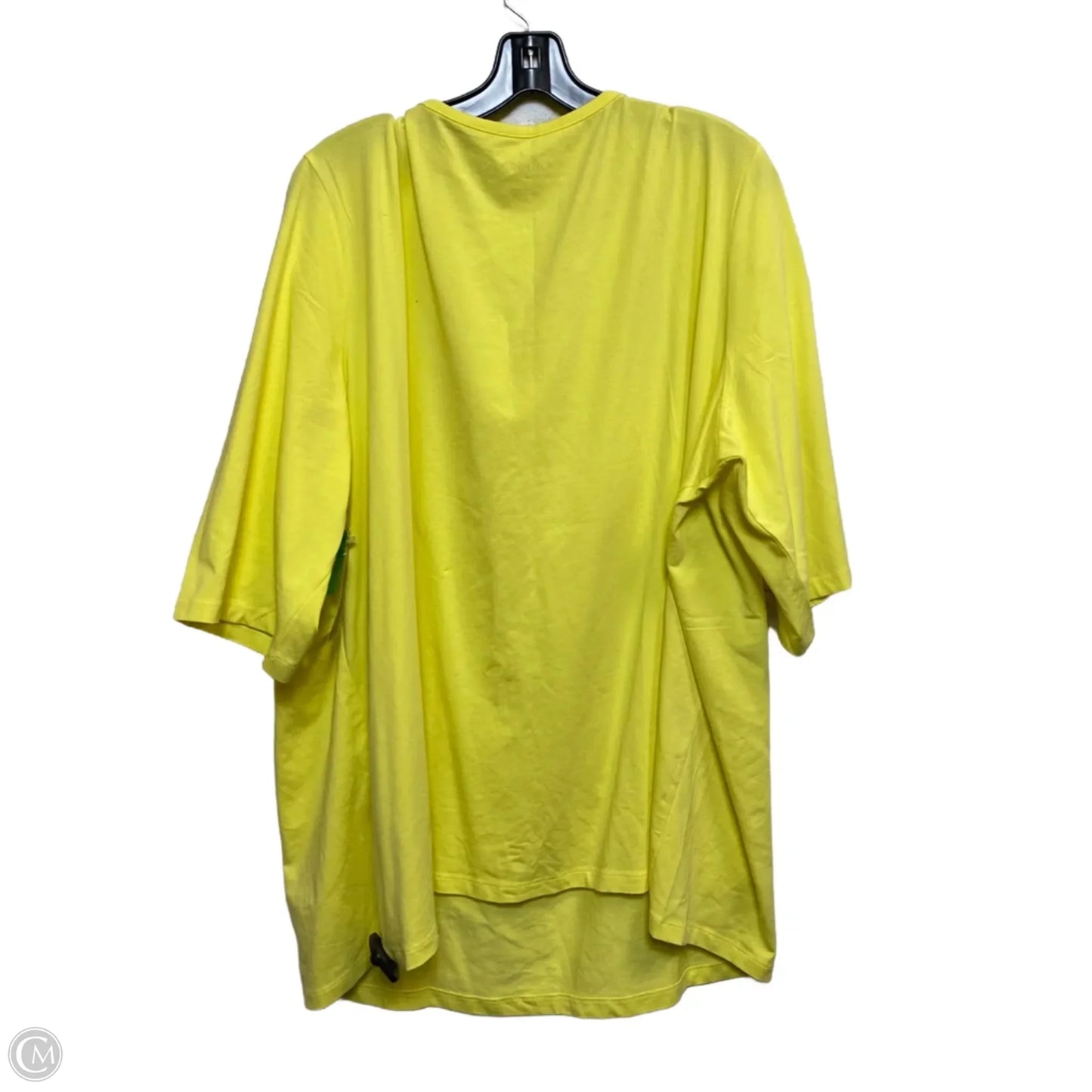 Top Short Sleeve Basic By Catherines In Yellow, Size: 3x