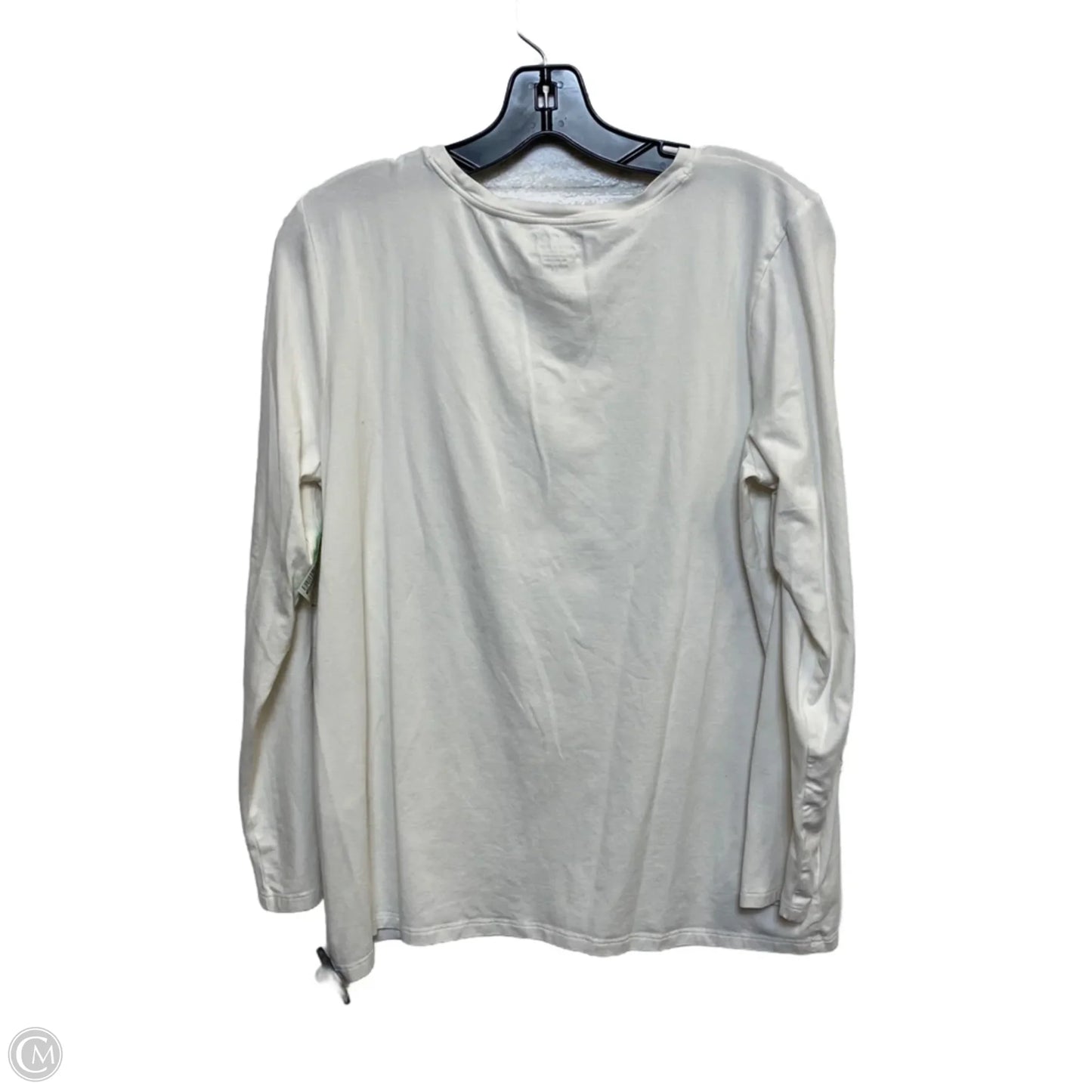 Top Long Sleeve Basic By Chicos In Cream, Size: L