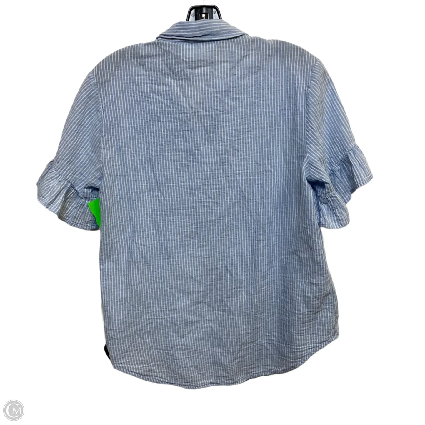 Top Short Sleeve By Beachlunchlounge In Blue & White, Size: S