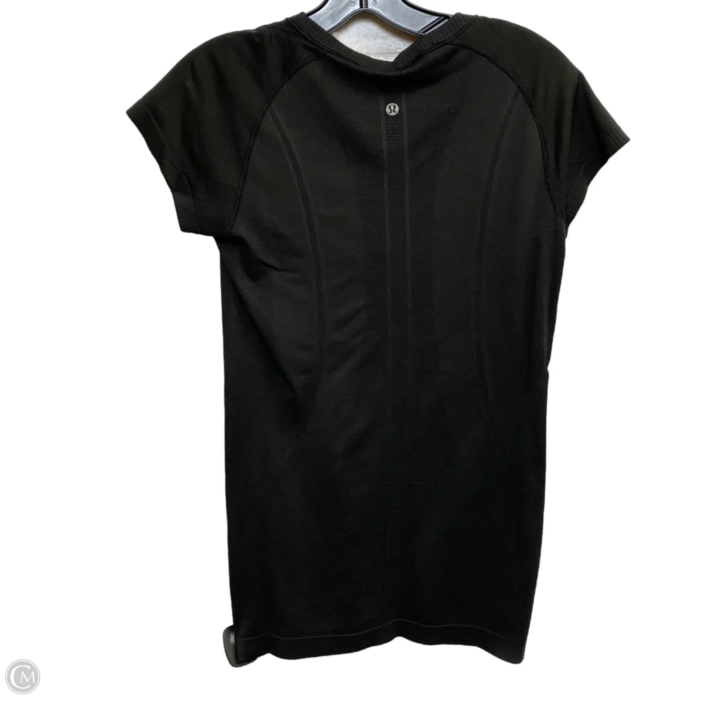 Athletic Top Short Sleeve By Lululemon In Black, Size: M