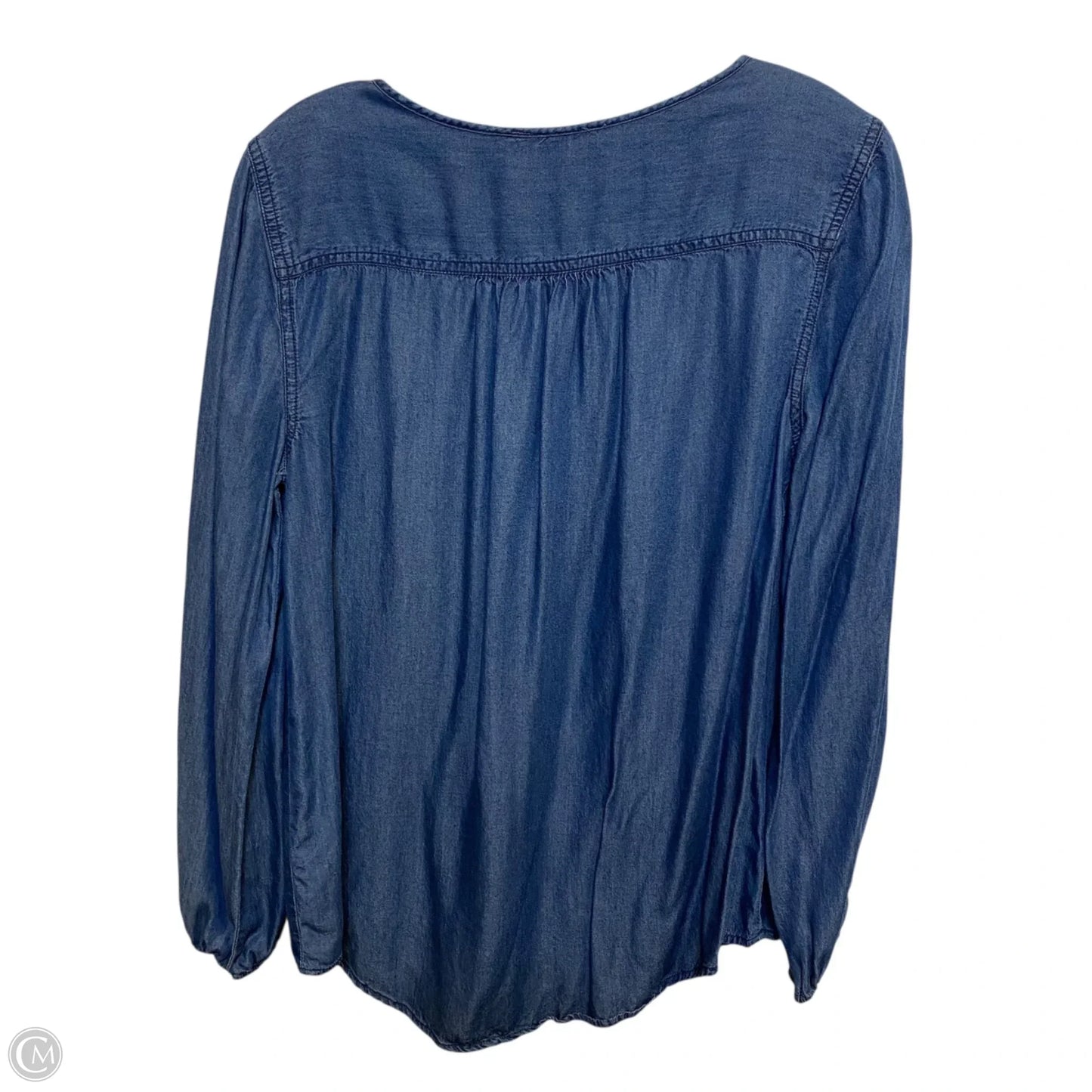 Top Long Sleeve By Cato In Blue, Size: M