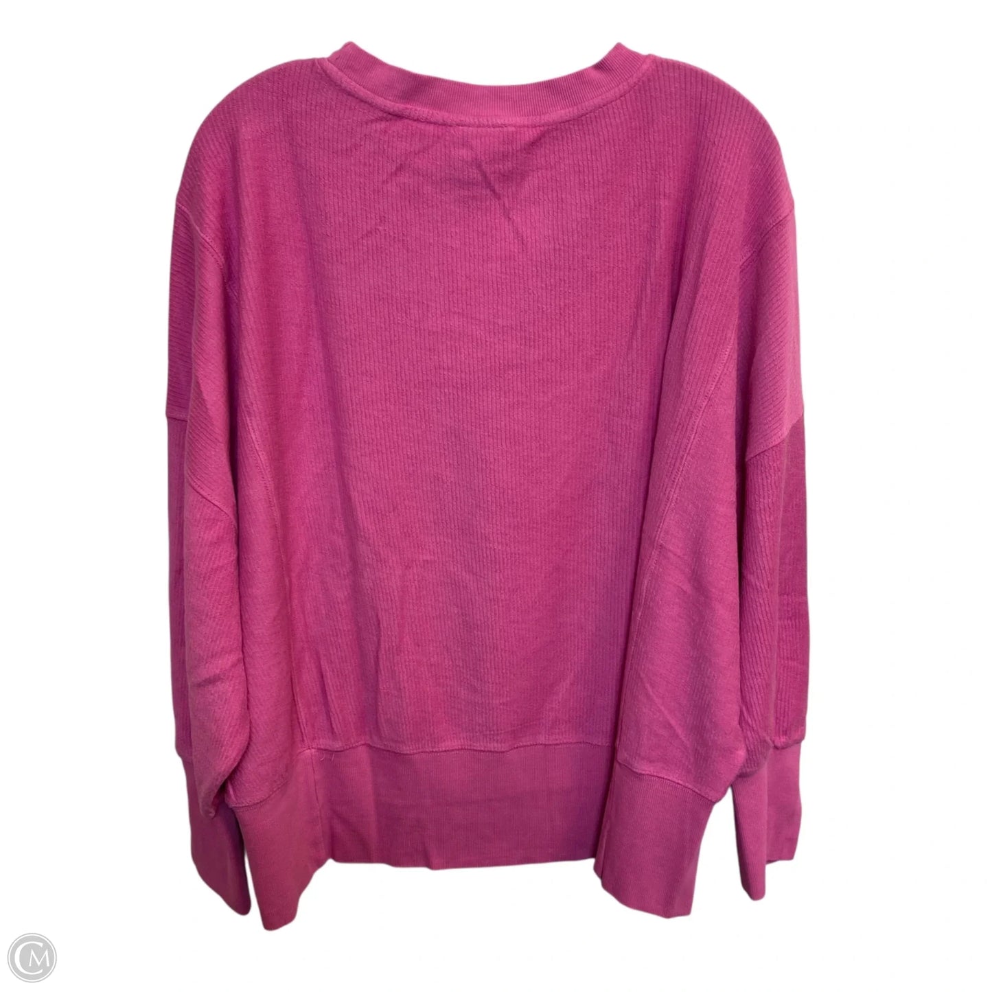 Top Long Sleeve By Charles River Apparel In Pink, Size: M