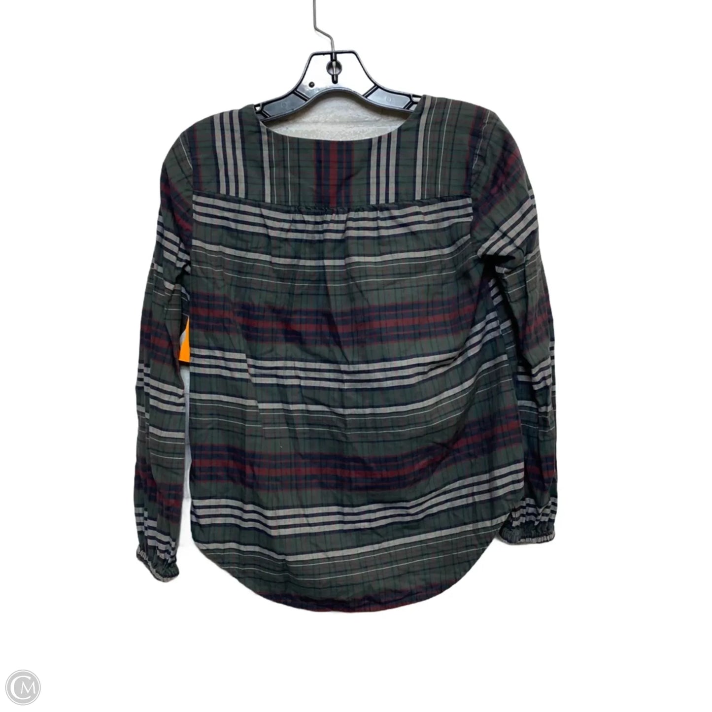 Top Long Sleeve By Madewell In Blue & Green, Size: Xxs