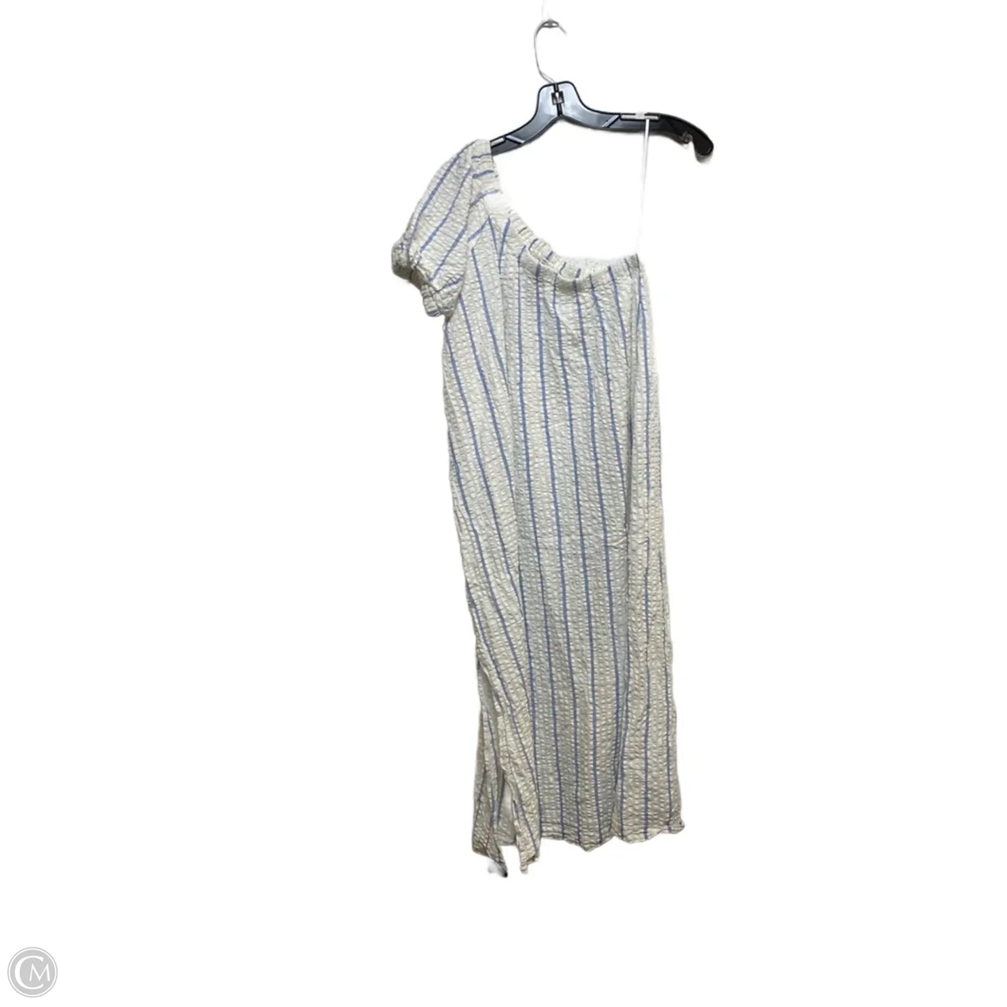 Dress Casual Midi By Madewell In Blue & White, Size: Xxs