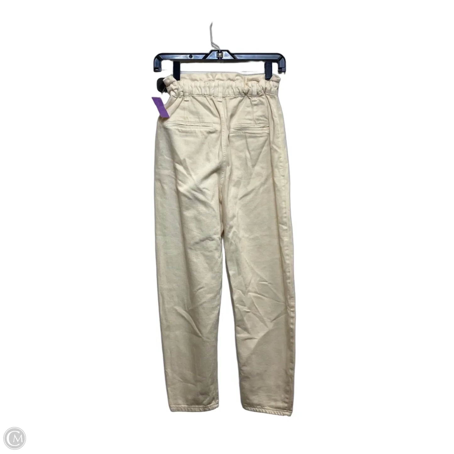 Jeans Straight By Zara In Cream Denim, Size: 2