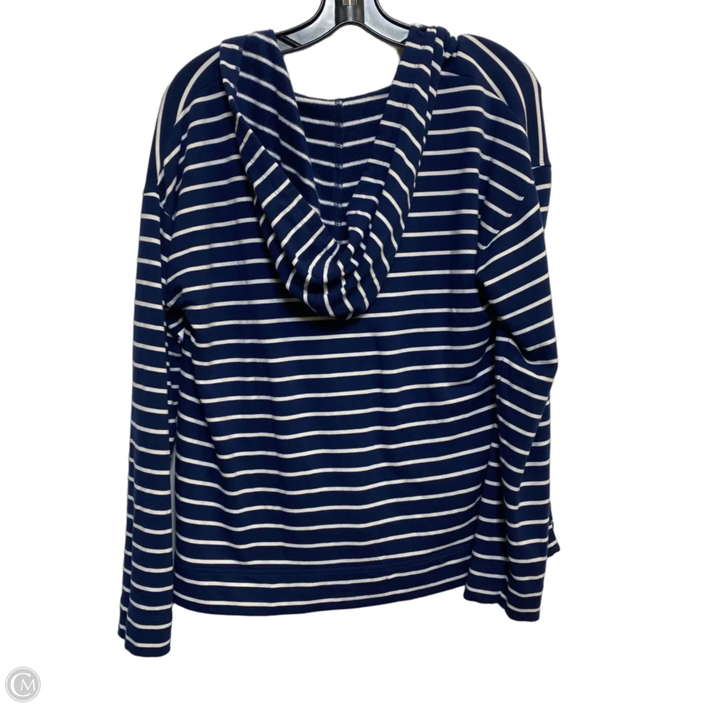 Top Long Sleeve Designer By Vineyard Vines In Blue & White, Size: S